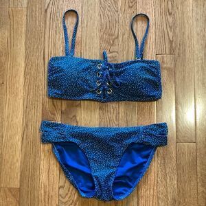 𝅺AZURA Australia Teal Polka Dot Bikini Size 6